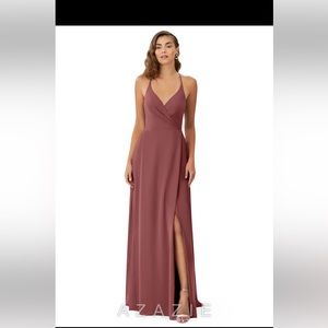 Azazie Davis desert rose bridesmaid dress